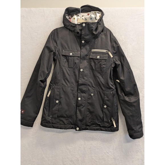 Burton The White Collection Womens Black Snowboard Ski Jacket Size S - Picture 1 of 11